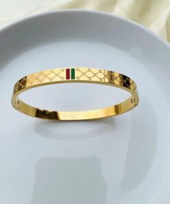Red & Green Charm Bracelet | Gold Plated Bracelet Pakistan