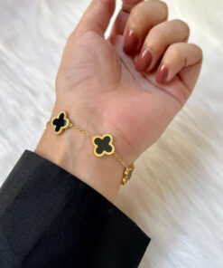 Four Leaf Clover Bracelet | Gold Plated Bracelet Pakistan