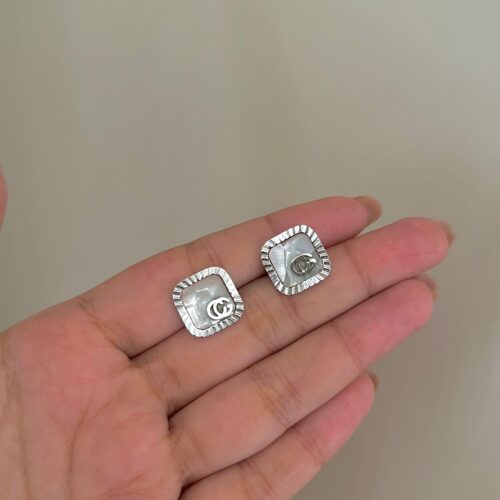 Stainless steel marble gg studs - Buy Online Pakistan | Crazy Women