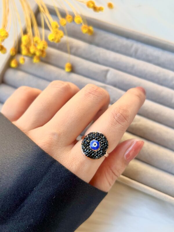 Black evil eye ring stainless steel - Buy Online Pakistan | Crazy Women